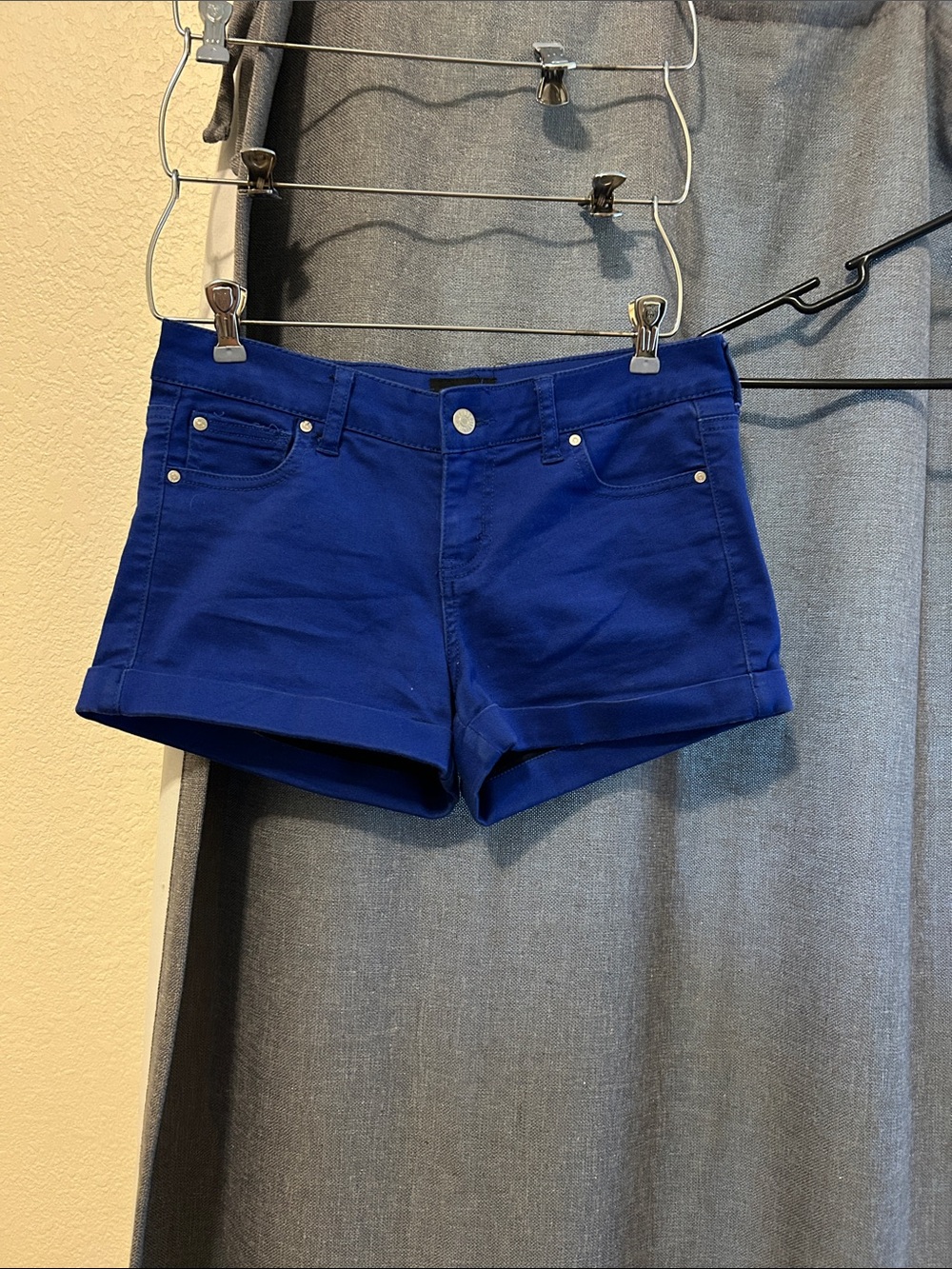 Women's Cobalt Blue Stretch Jean Shorts